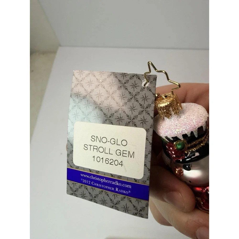 Christopher Radko Sno Glo Stroll Gem 1016204 Snowman Holding Broom